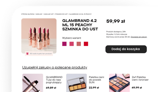 platforma ecommerce dla apteki drogerii sklepu z kosmetykami atomstore rekomendacje i personalizacje